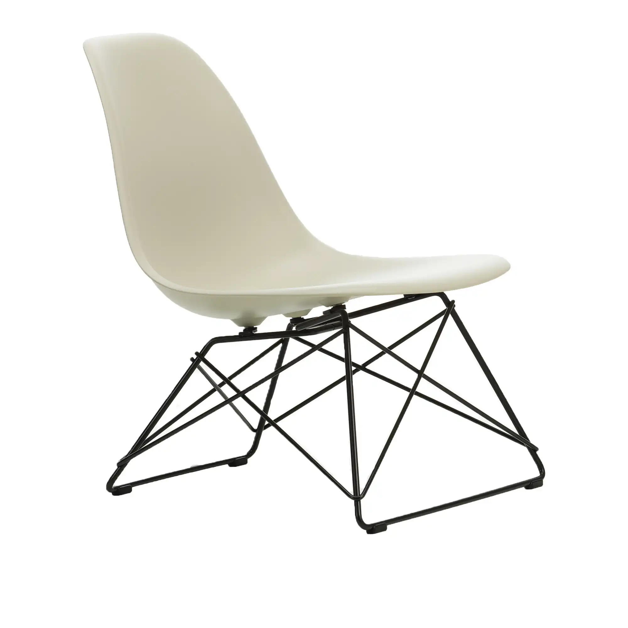 Eames RE Plastic Side Chair LSR 11 Pebble, Basic Dark Base
