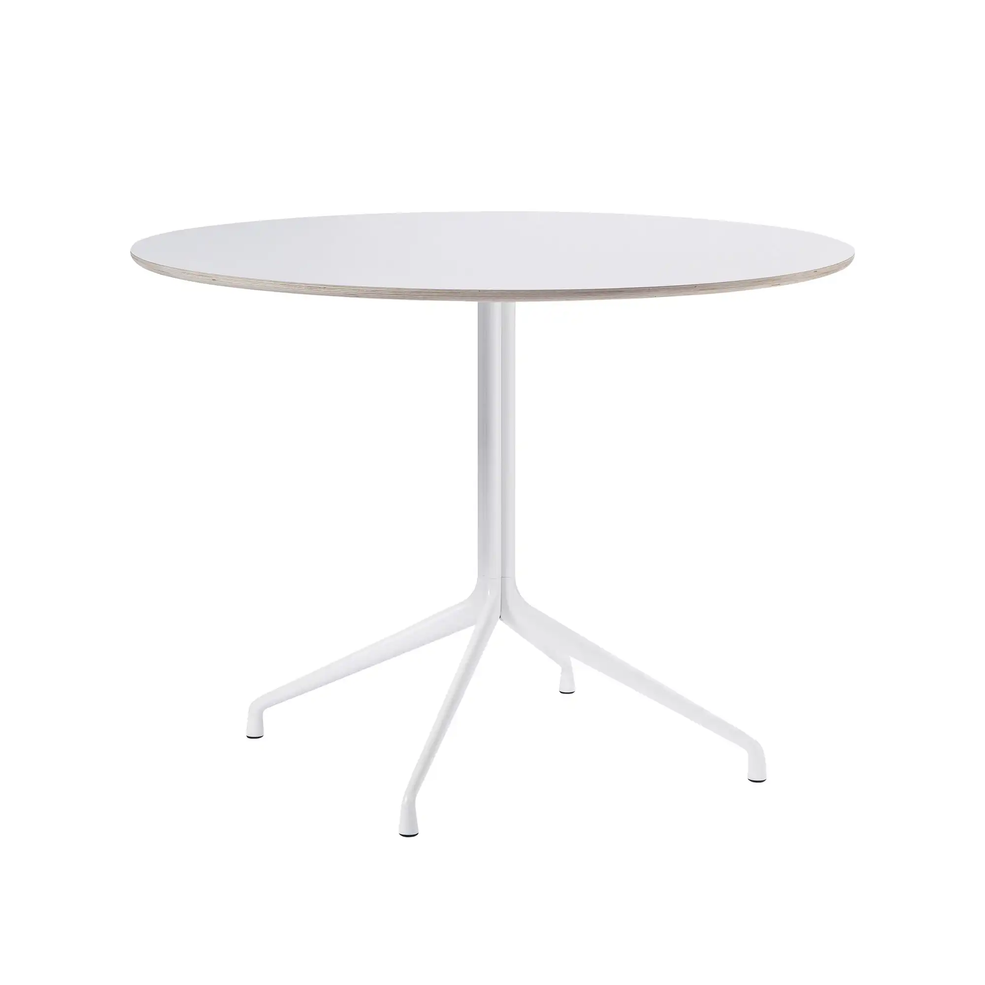 About a Table AAT20 - White Base - White Laminate - Ø100xH73 cm