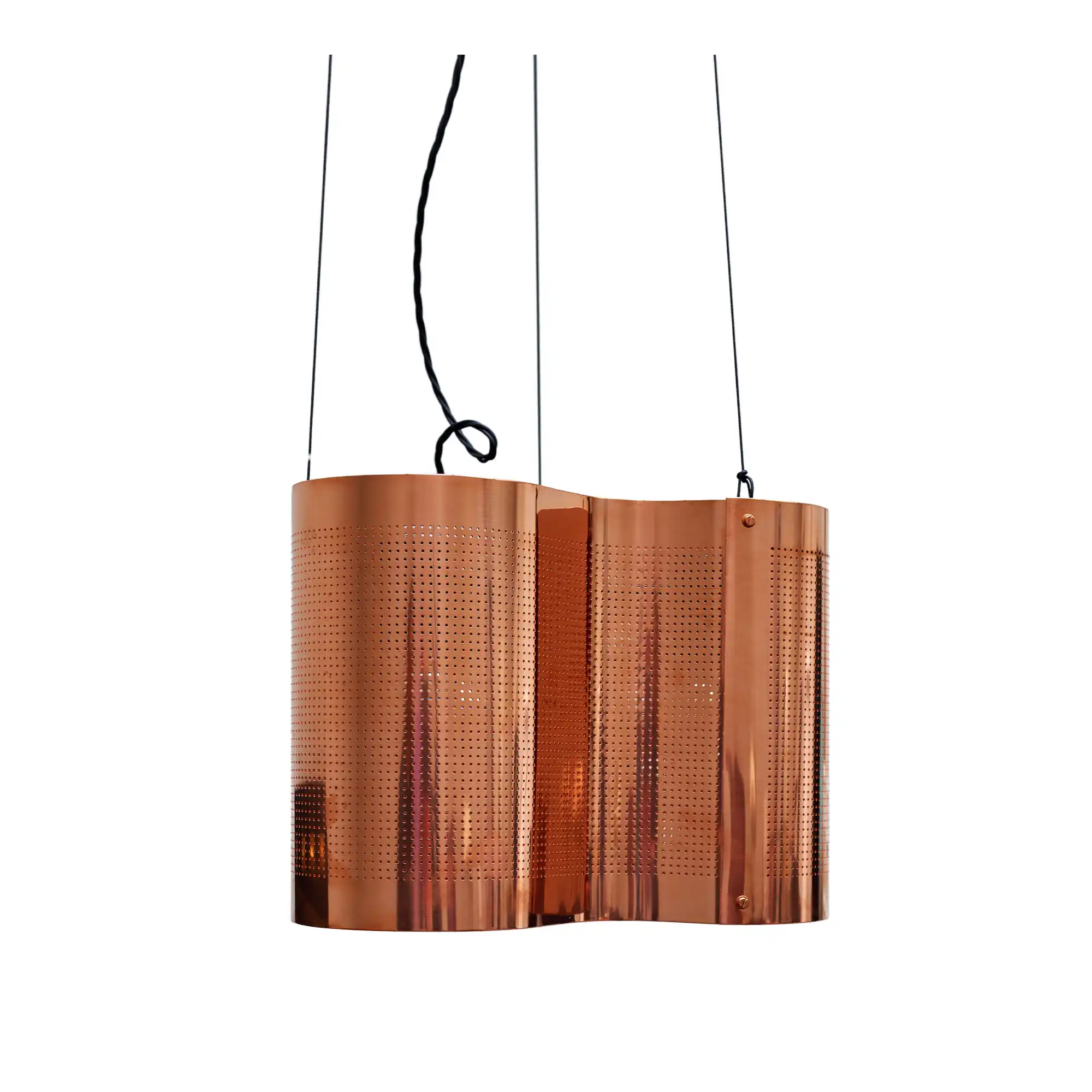 Snäcka taklampa koppar