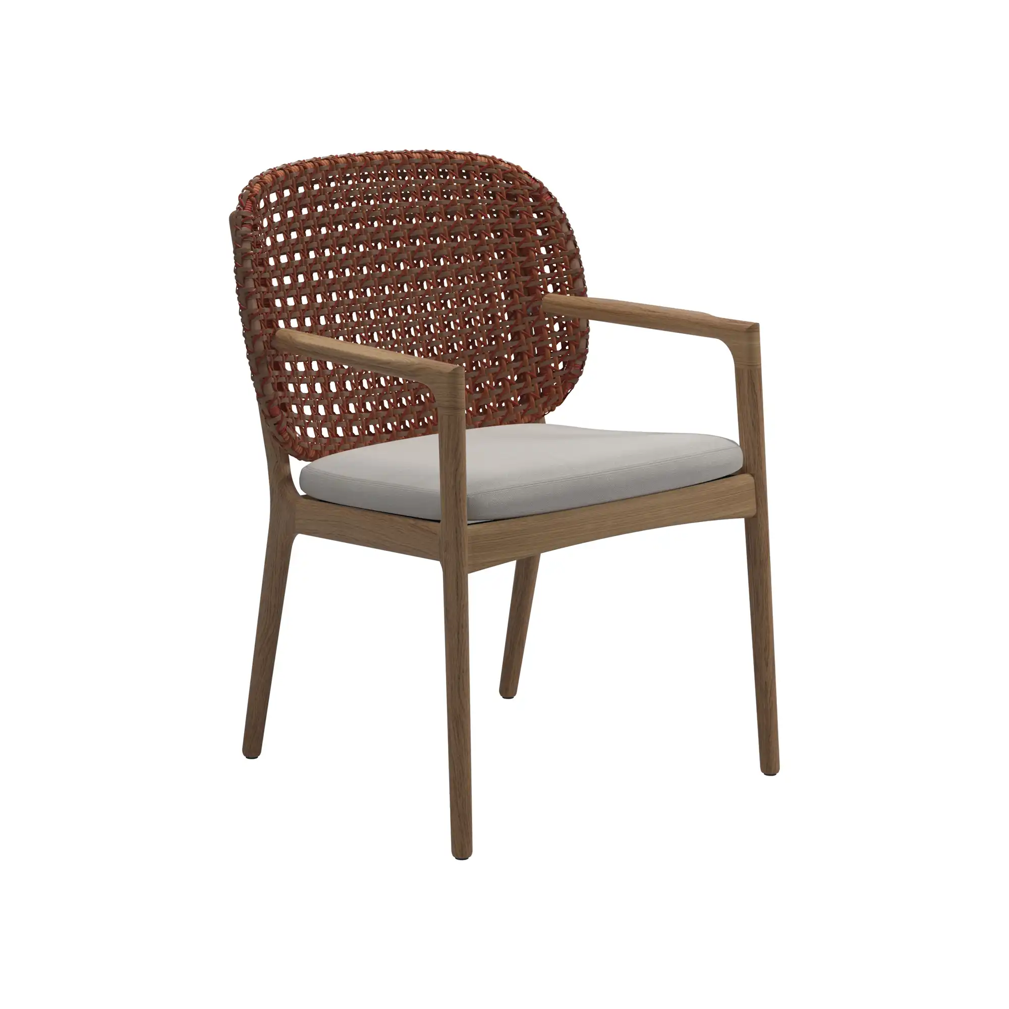 Kay Dining Chairs With Arms, Frame Copper, Kat.B Blend Linen