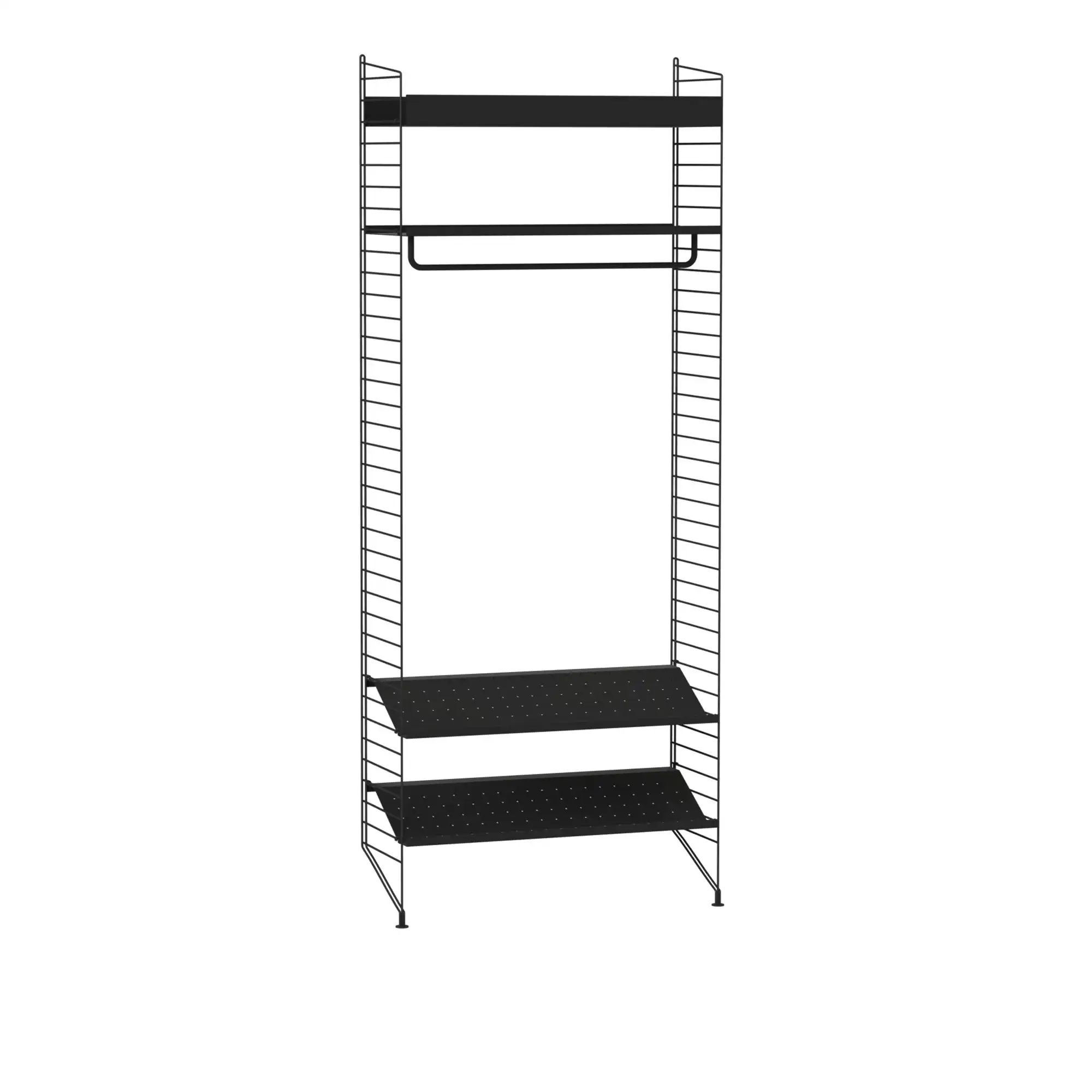 Hall hyllsystem L svart/svart