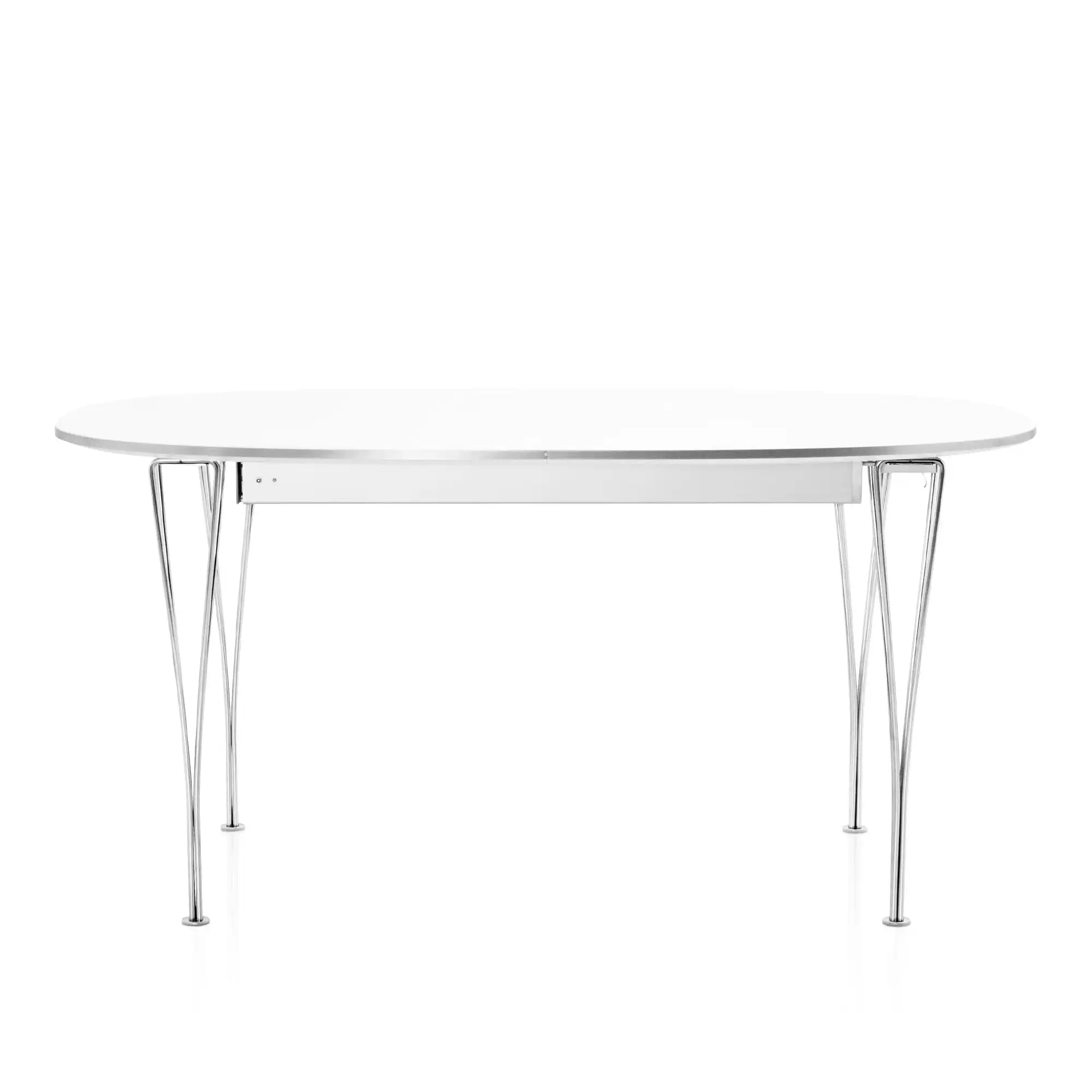 B619 Superellips utdragbart matbord 180–300 x 120 cm Chrome