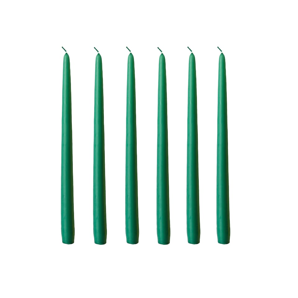 Nordiska Galleriet Candles Pack of 6 - Green