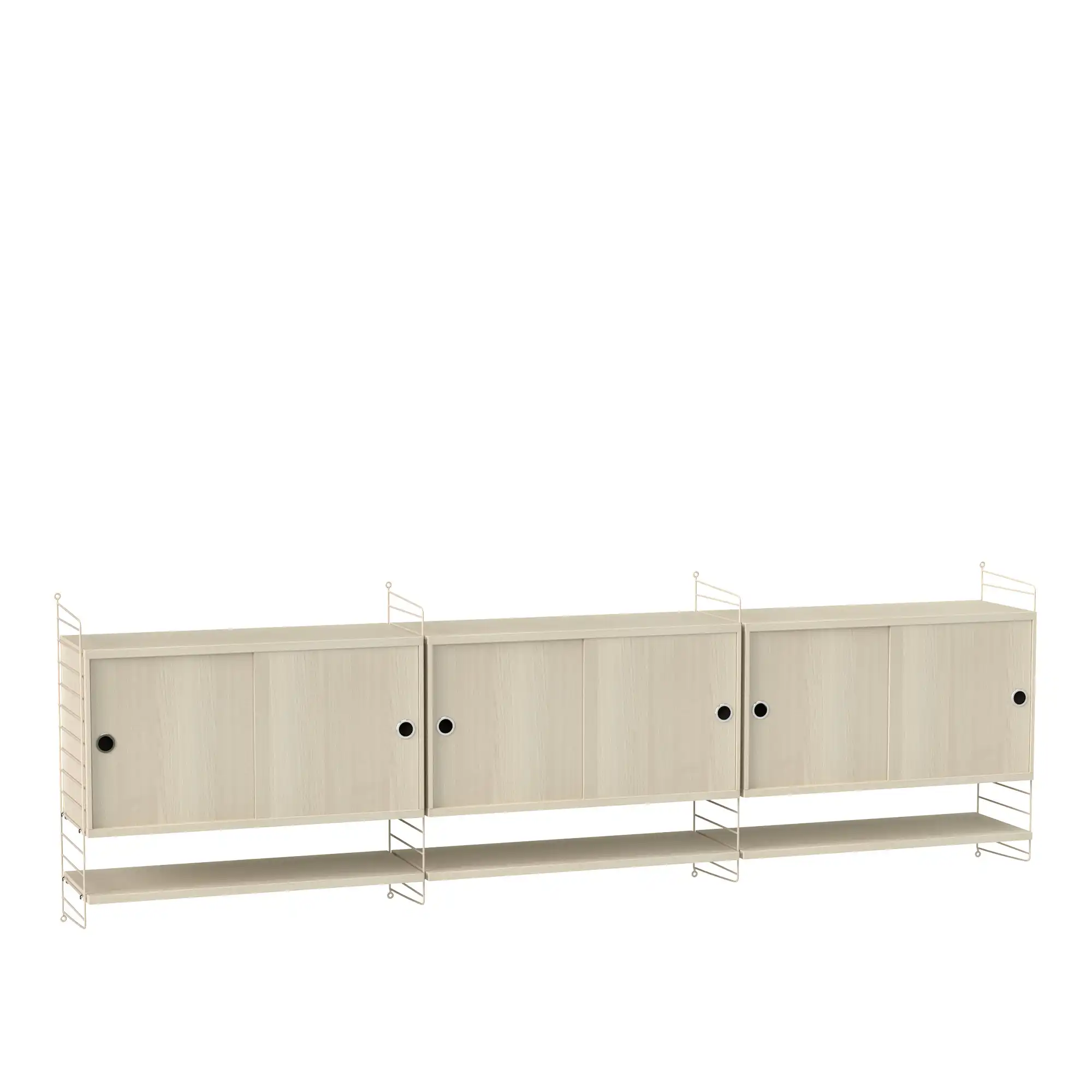 Vardagsrum hyllsystem F ask/beige