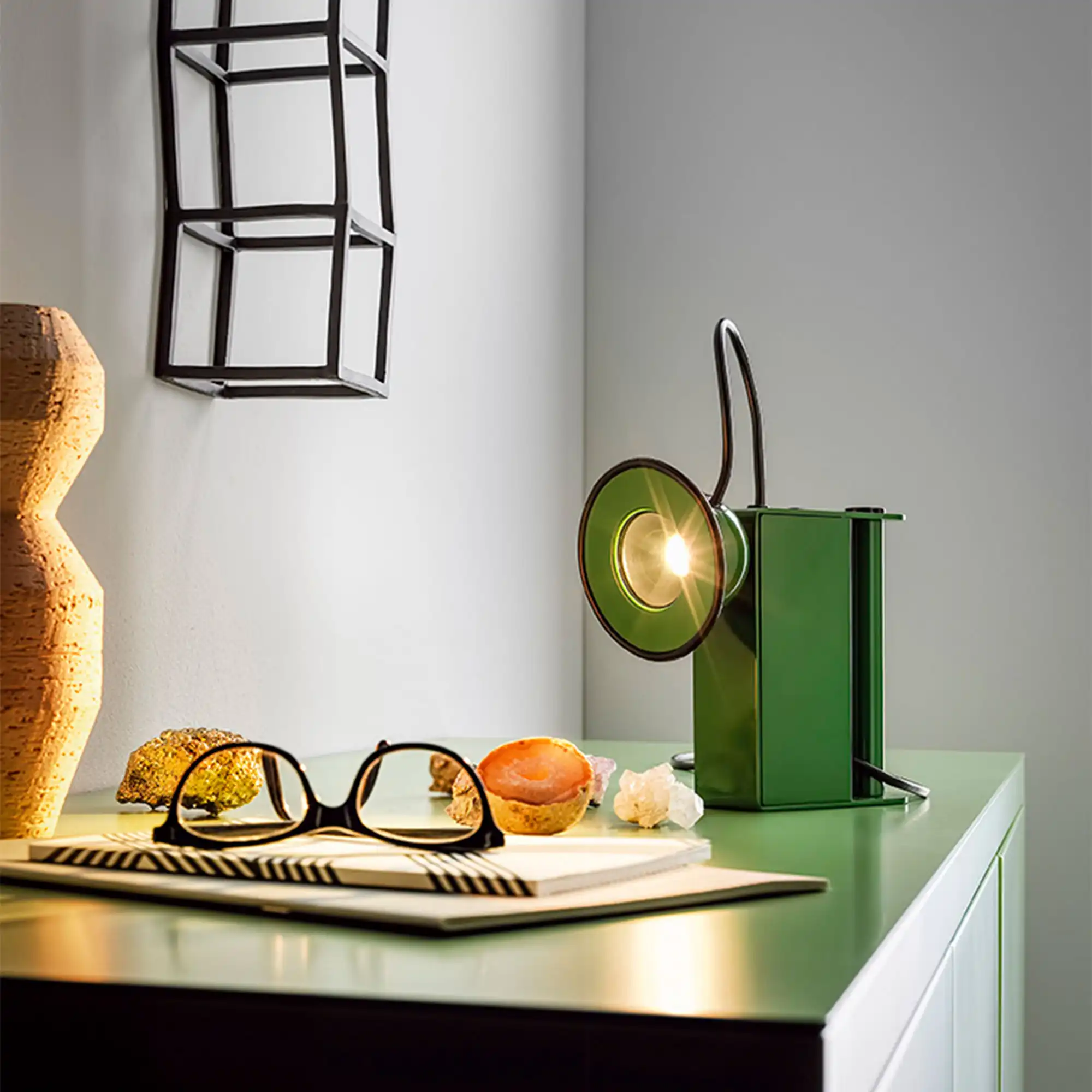 Minibox Table Lamp, Green