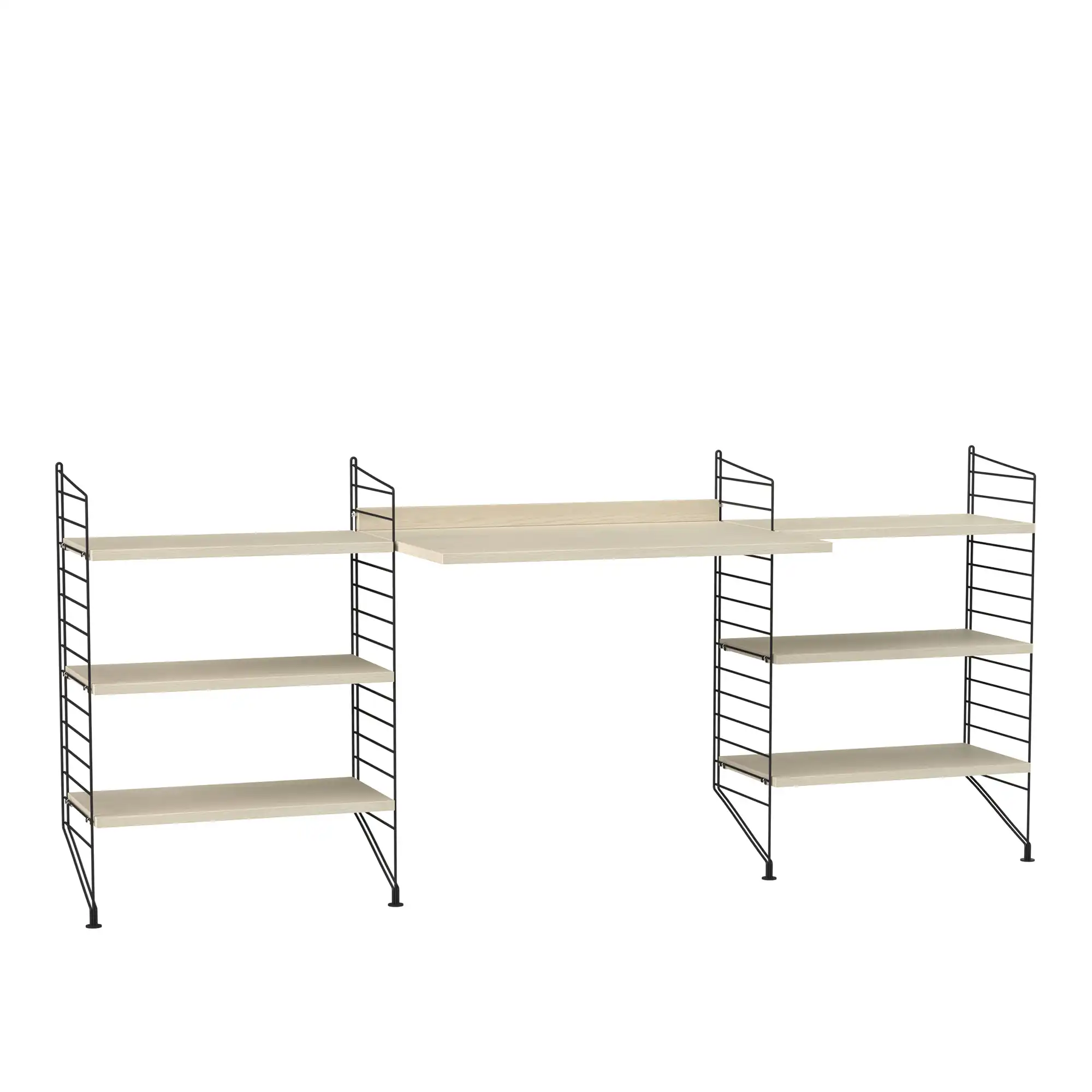 Kontor hyllsystem D ask/svart