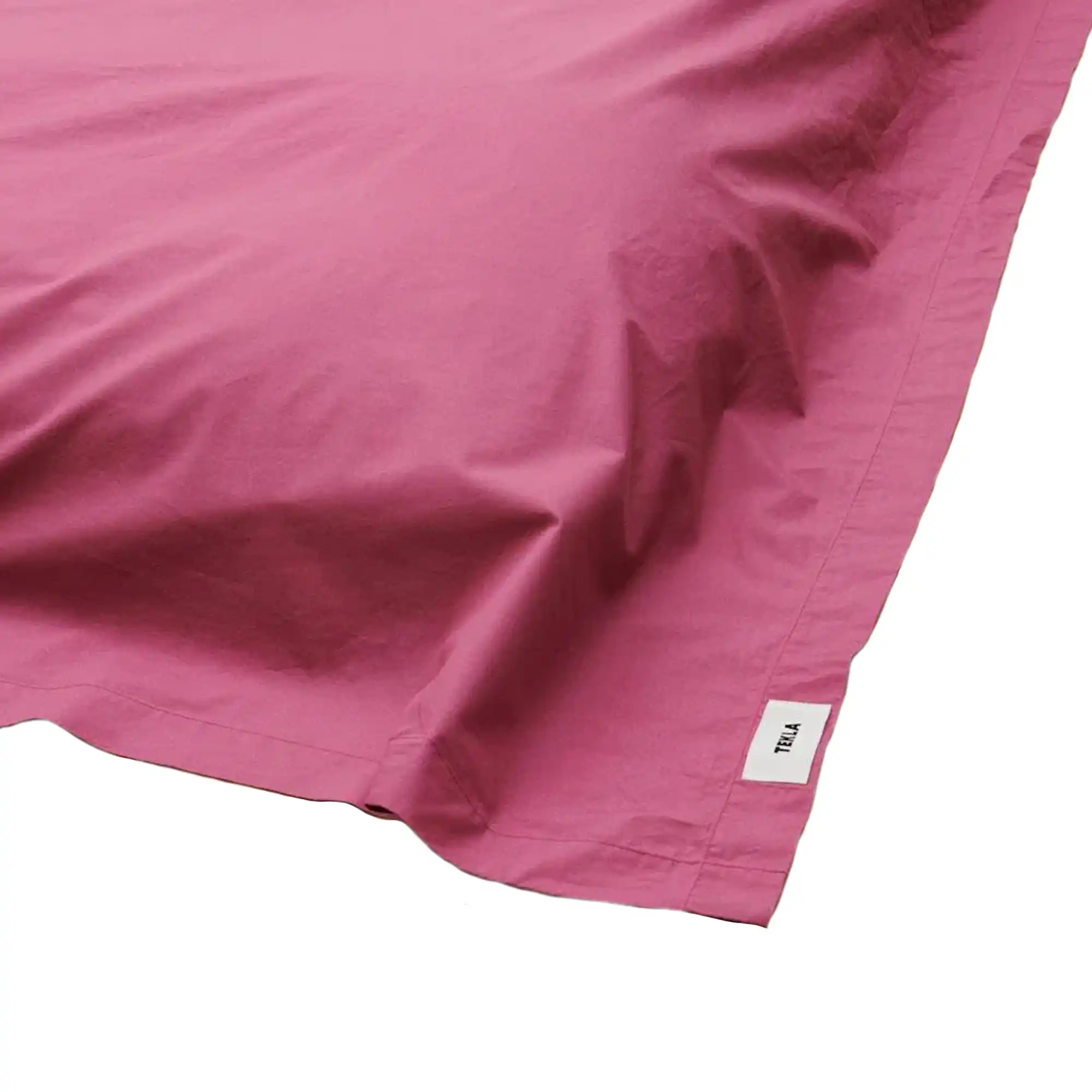 Percale flat sheet 180x260cm lingonberry