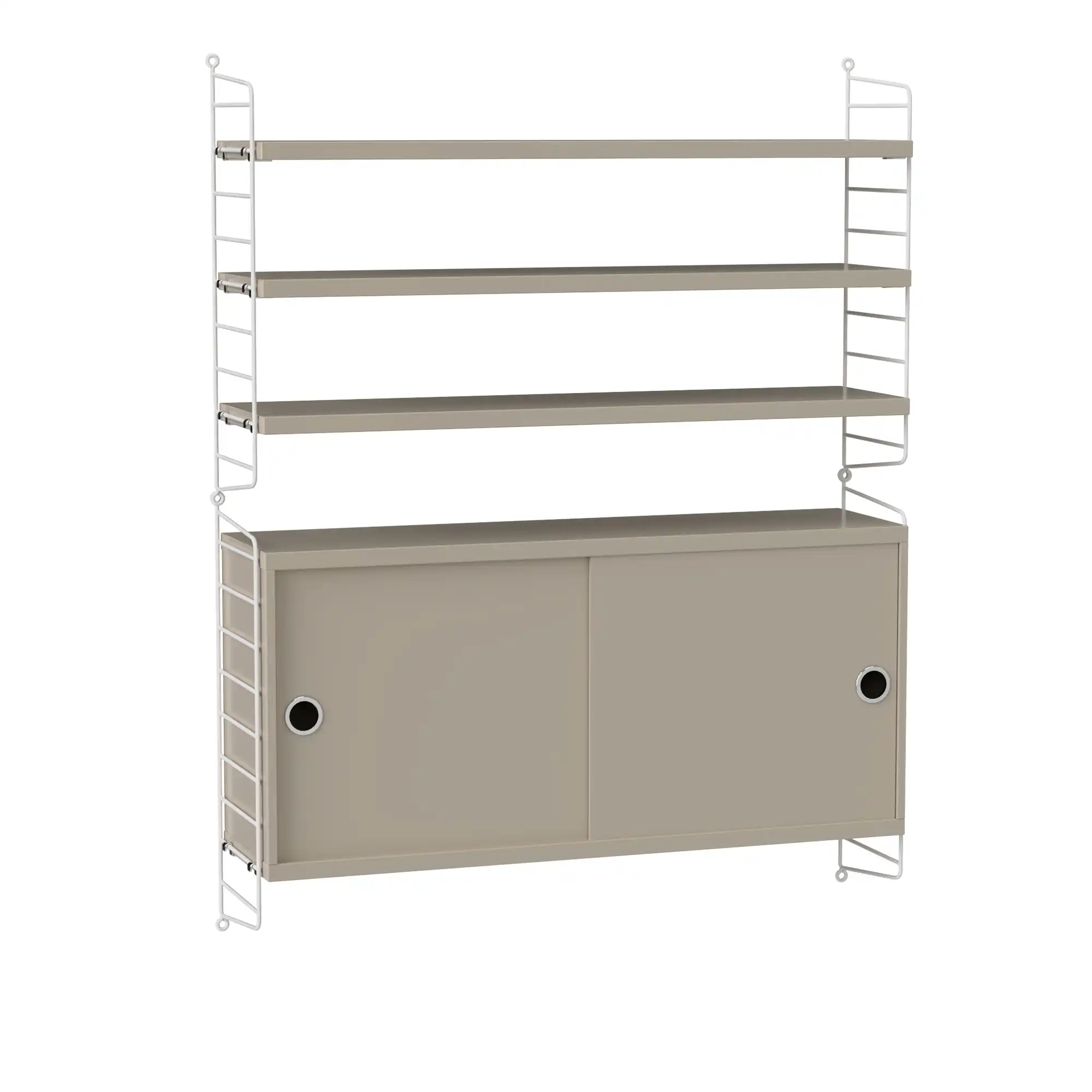 Vardagsrum hyllsystem I beige/vit