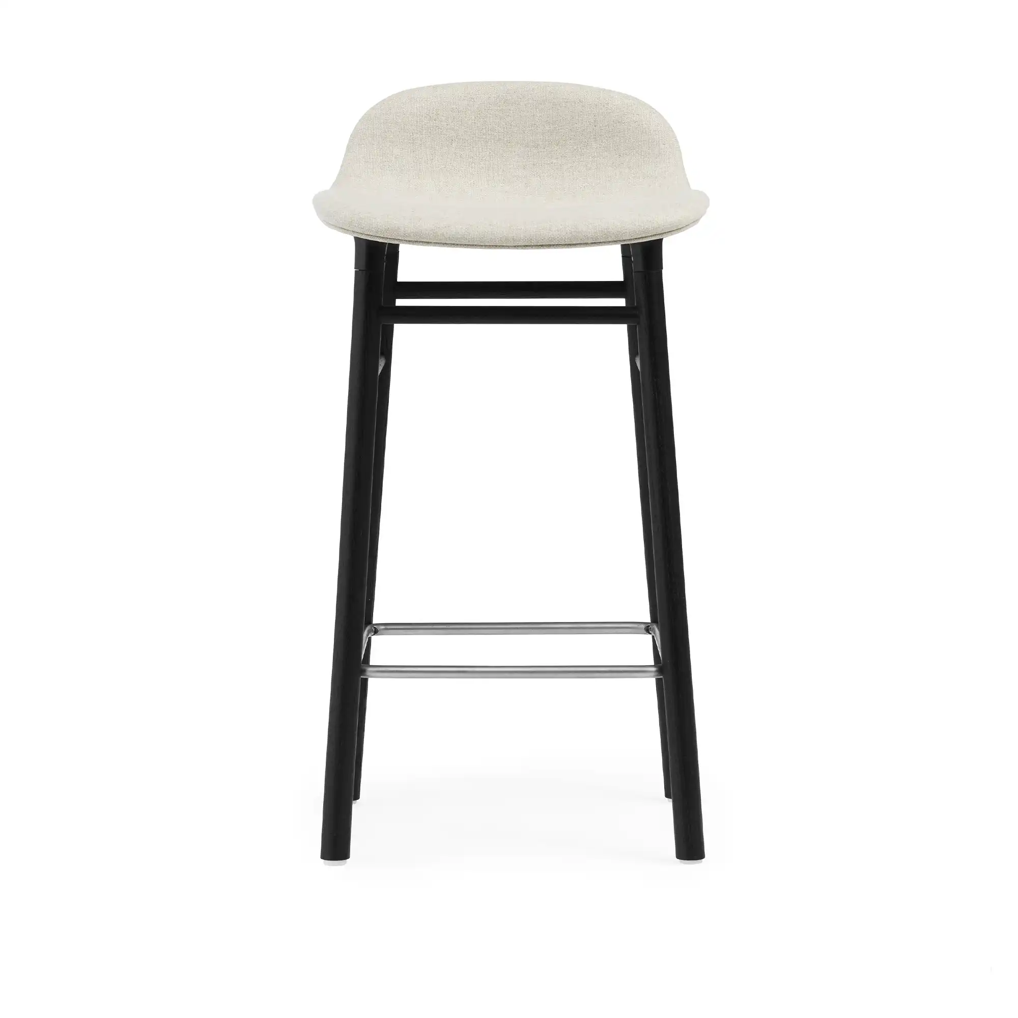 Form Barstool 65 cm Full Upholstery Black Oak