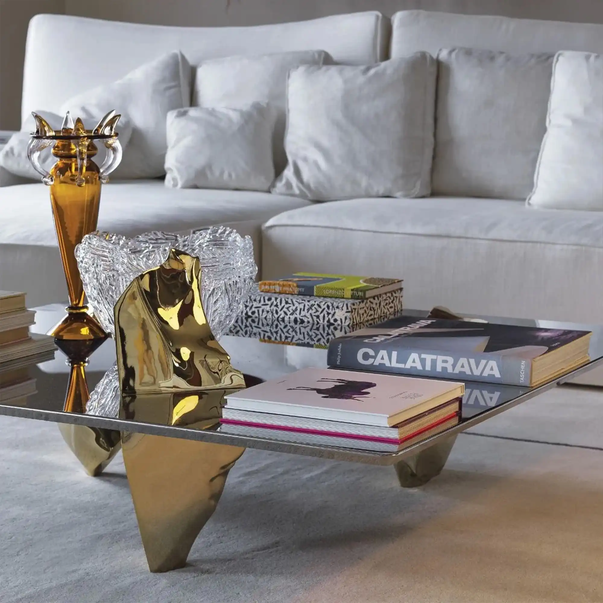 Sereno Coffee Table - Steel/Gold