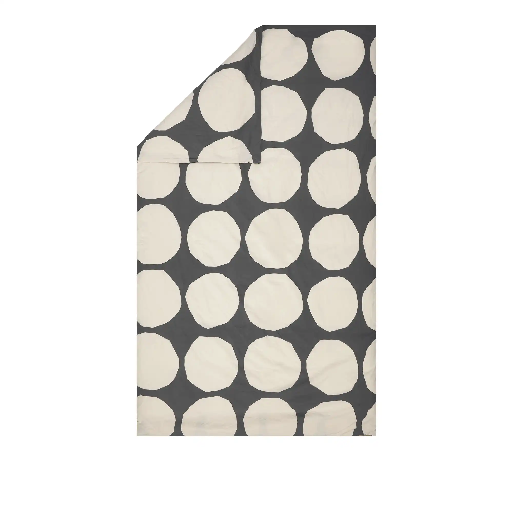 Kivet påslakan charcoal, off white