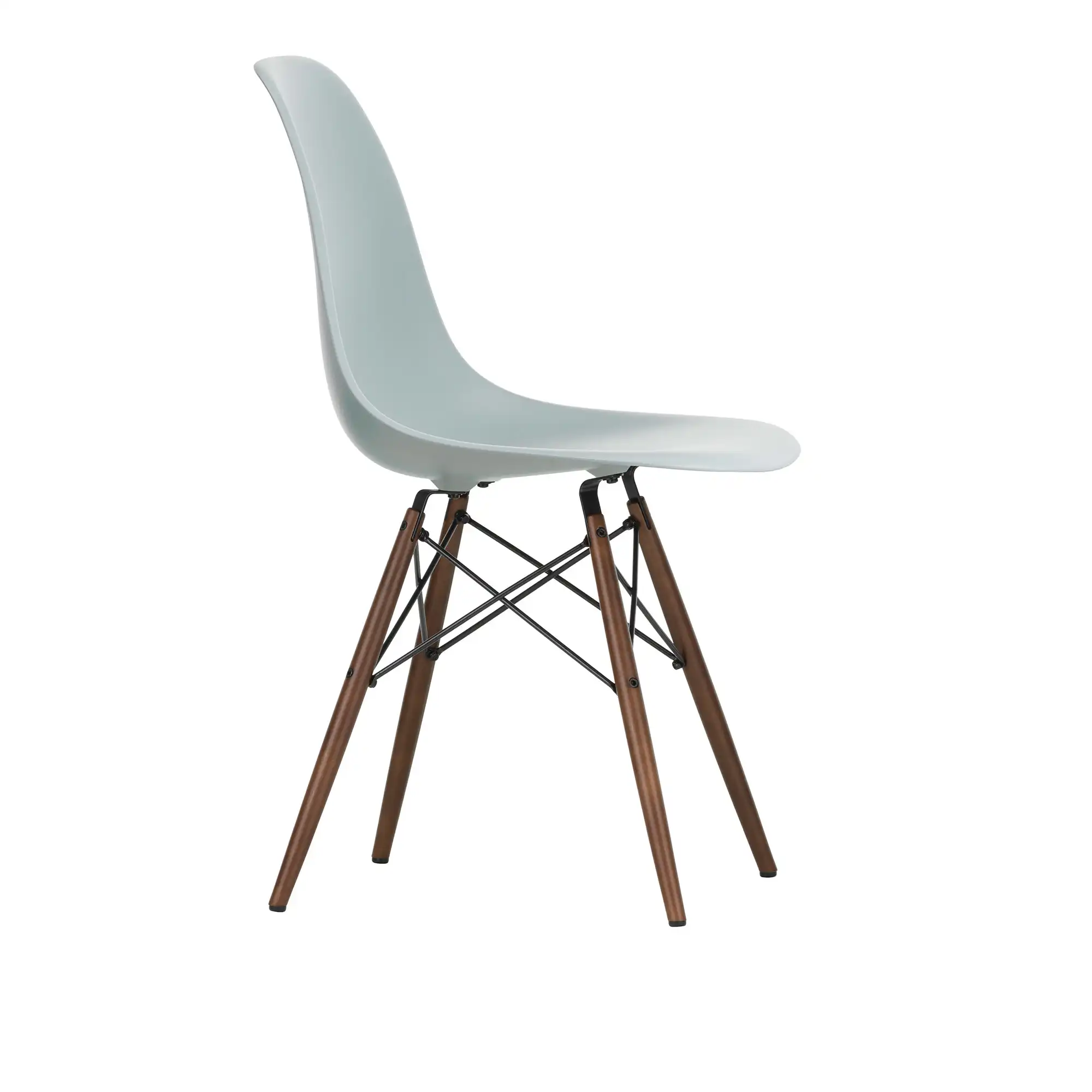 Eames Plastic Chair DSW - 24 Light Grey - Dark Maple