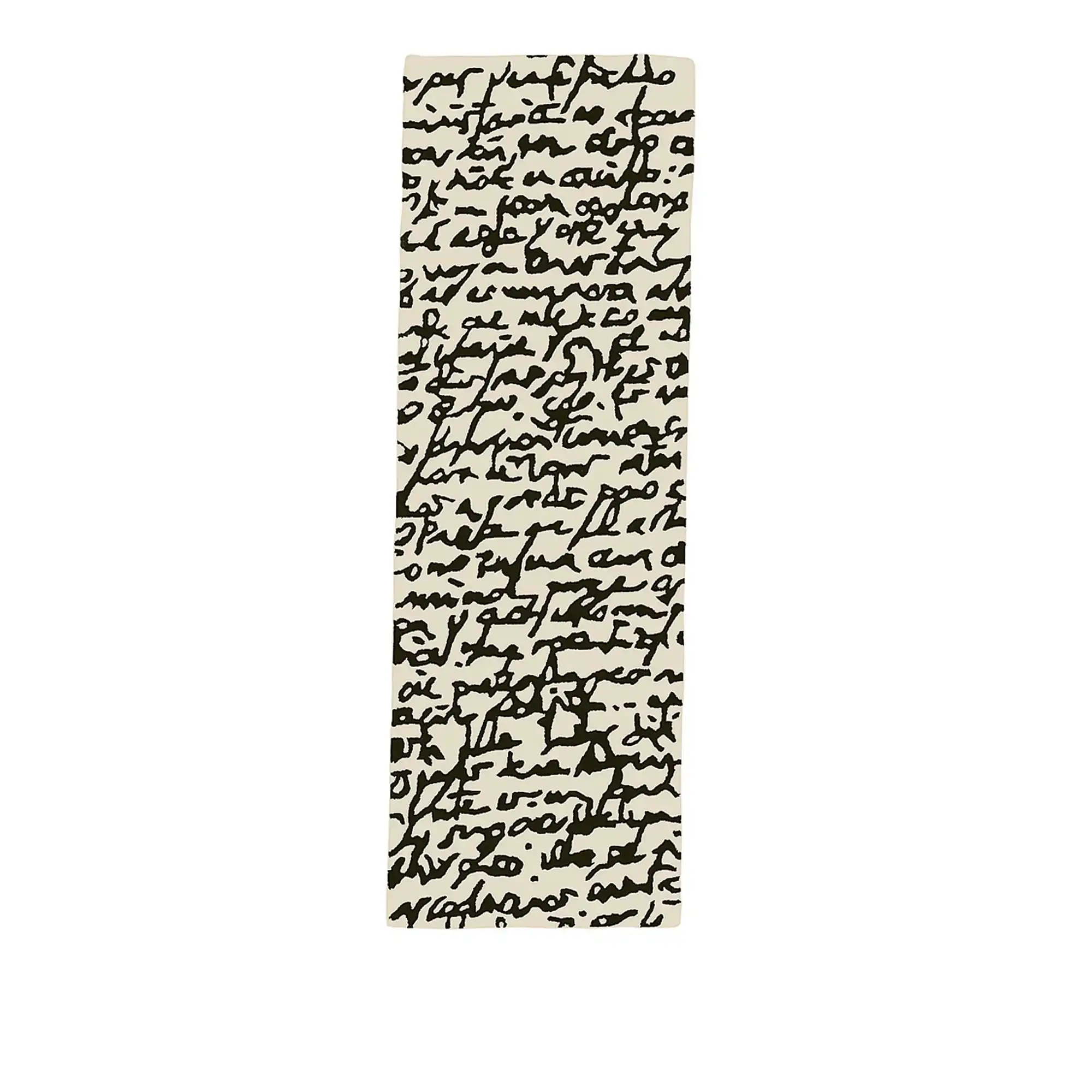 Black on White Manuscrit Runner 80x240 cm