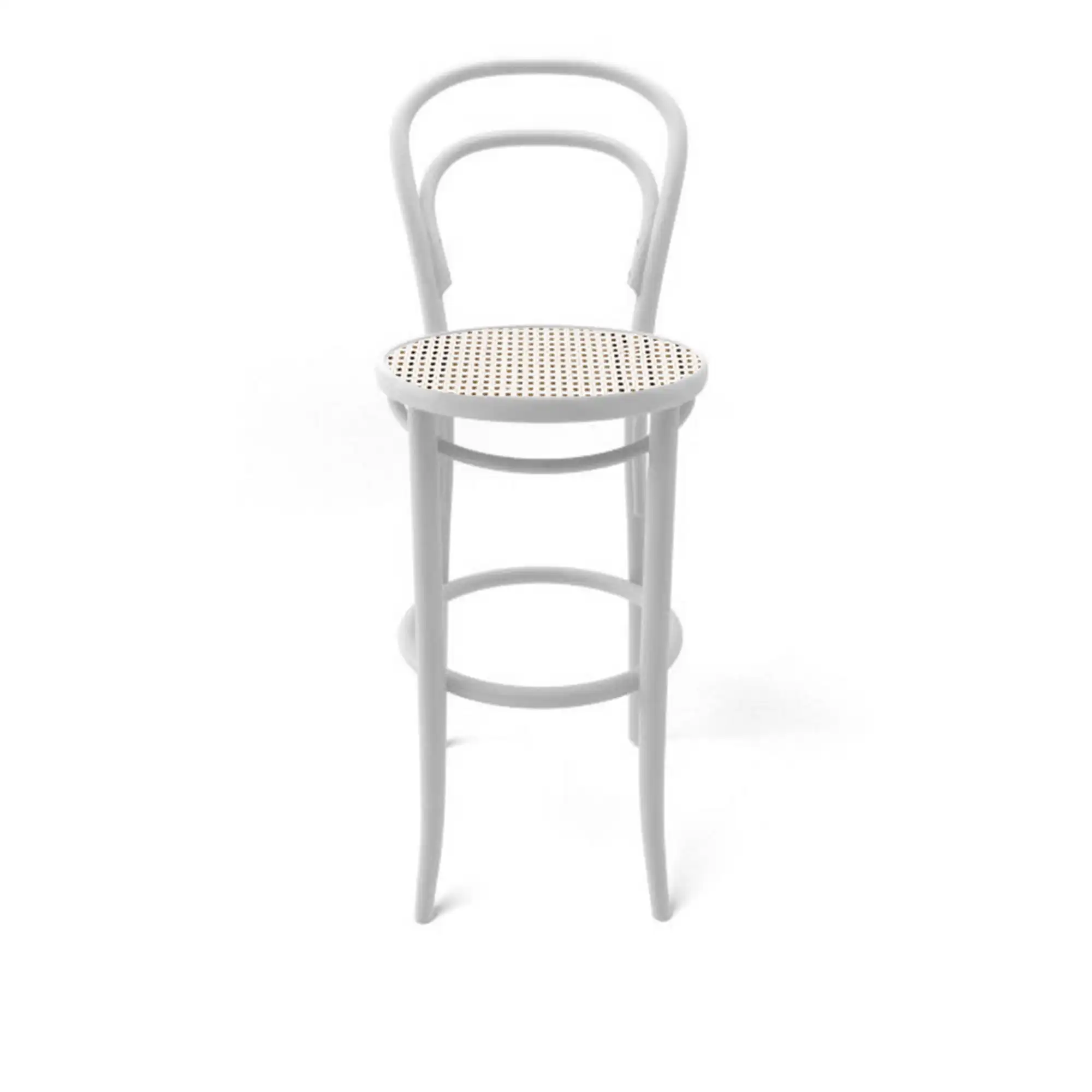 Ton Barstool 14 Low - White B20 / Cane