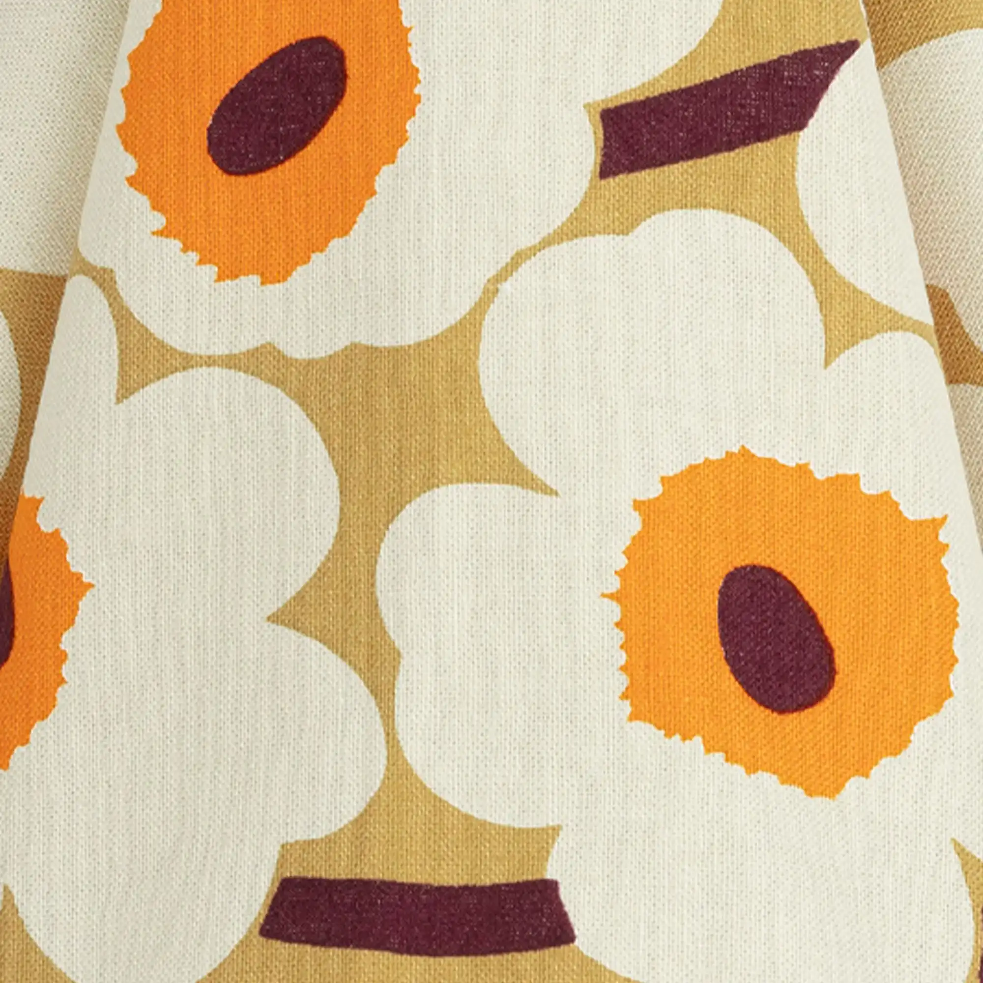 Unikko kökshandduk Caramel, Cream & Warm Orange