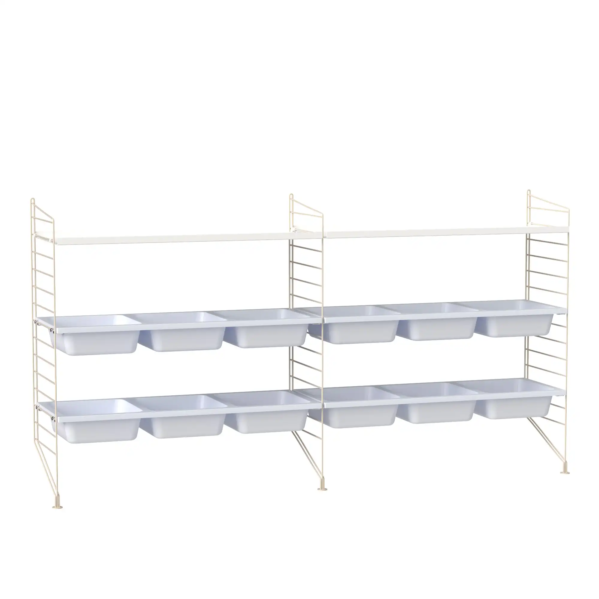 Barnrum hyllsystem F vit/beige