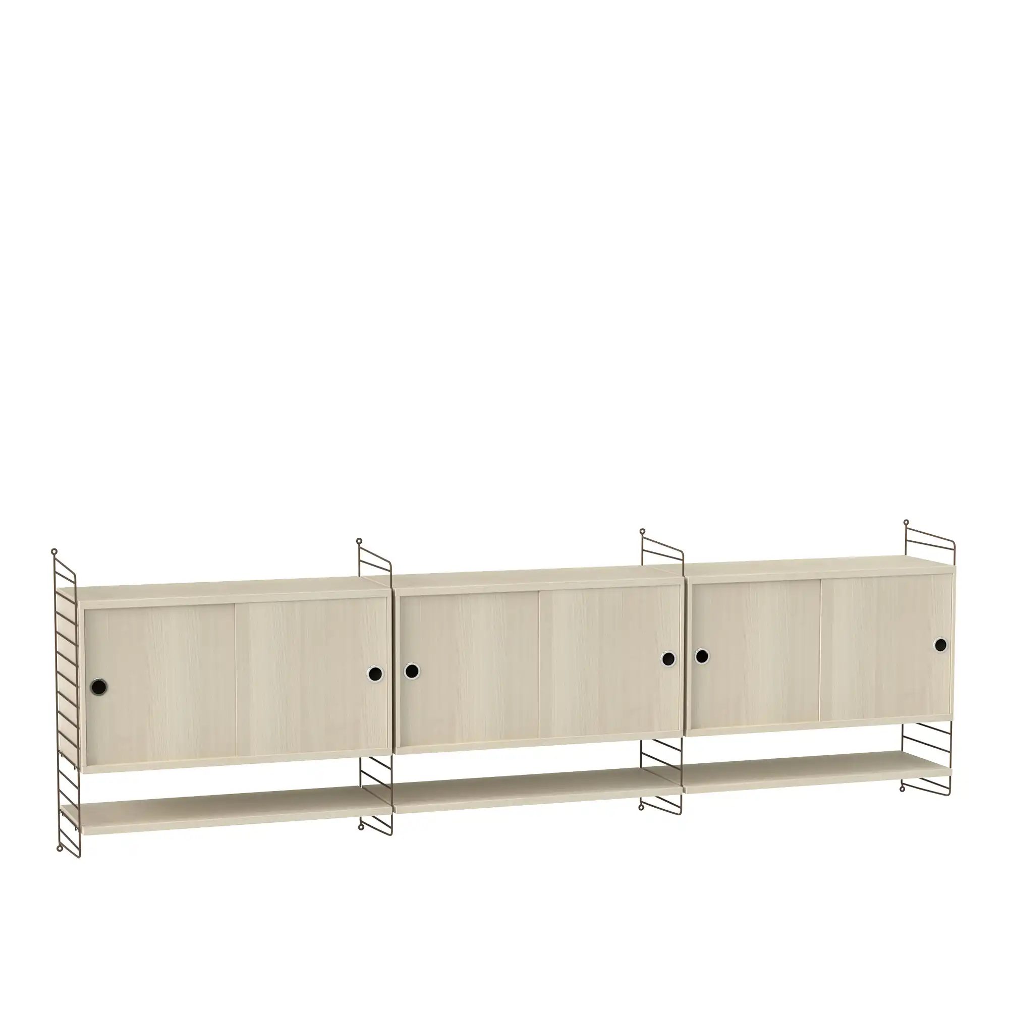 Vardagsrum hyllsystem F ask/brun