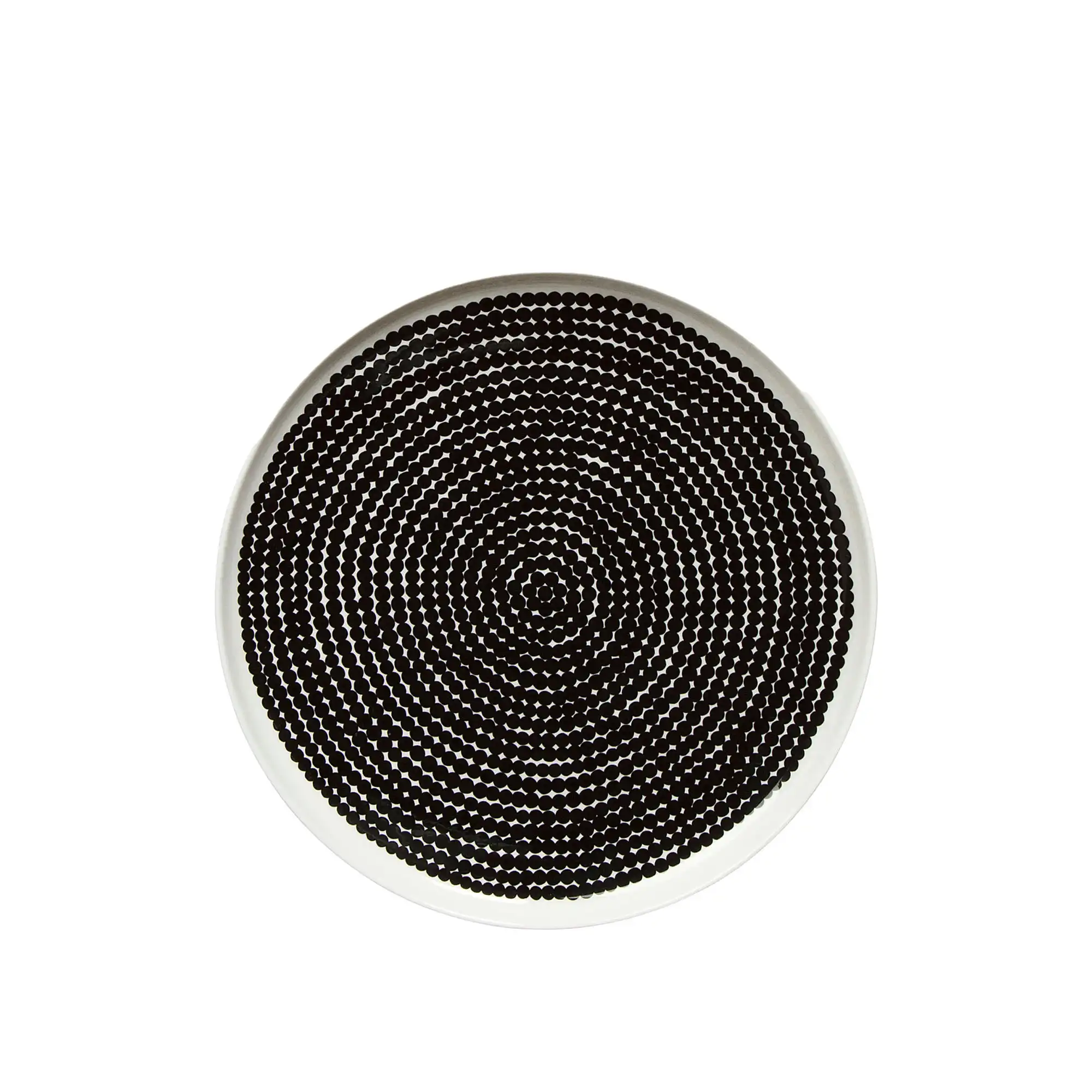 Räsymatto tallrik 25 cm white, black