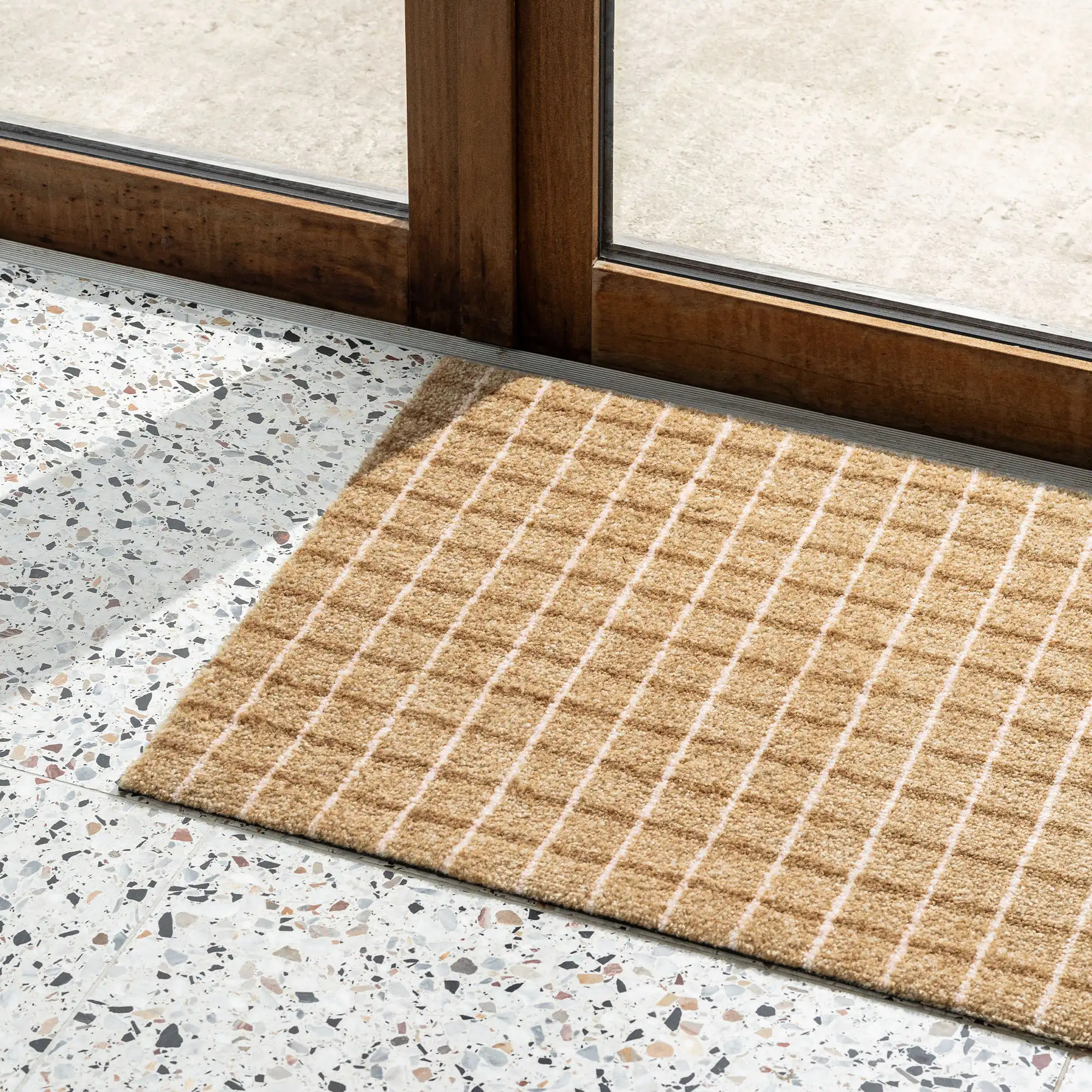 Grid Chocolate Strawberry Doormat