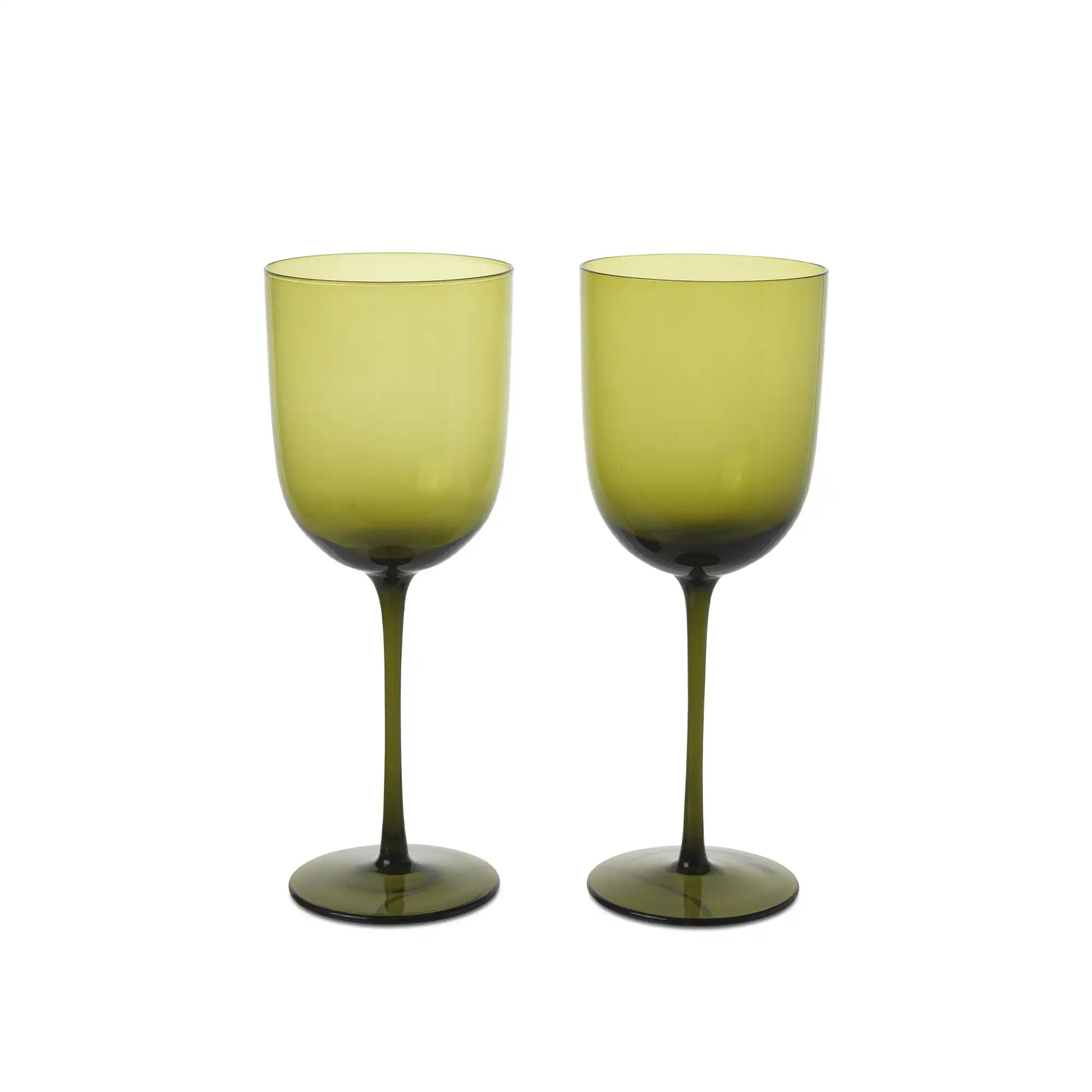 Host Red Wine Glasses Set of 2 / Moss Green