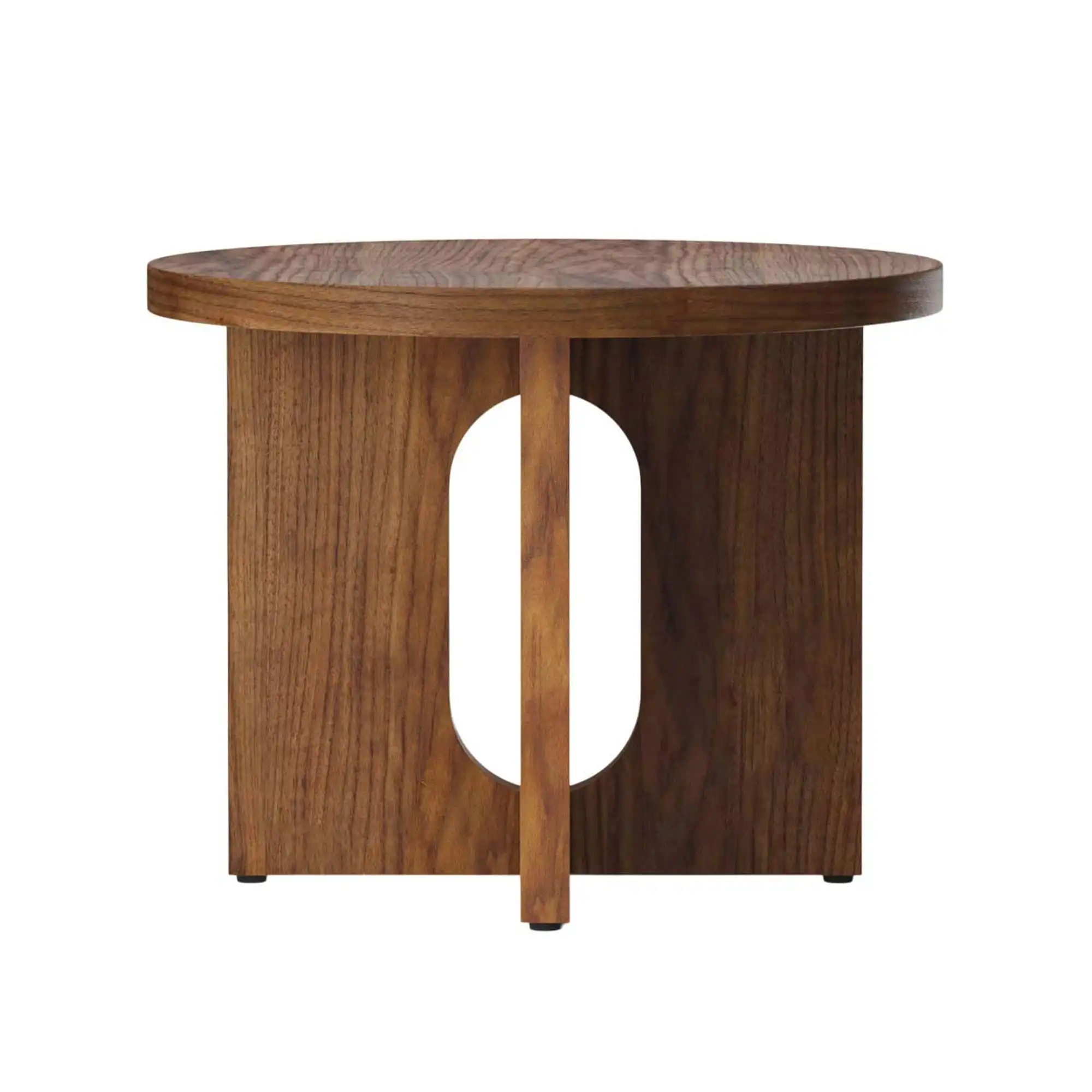 Androgyne Side Table Ø 50 Walnut