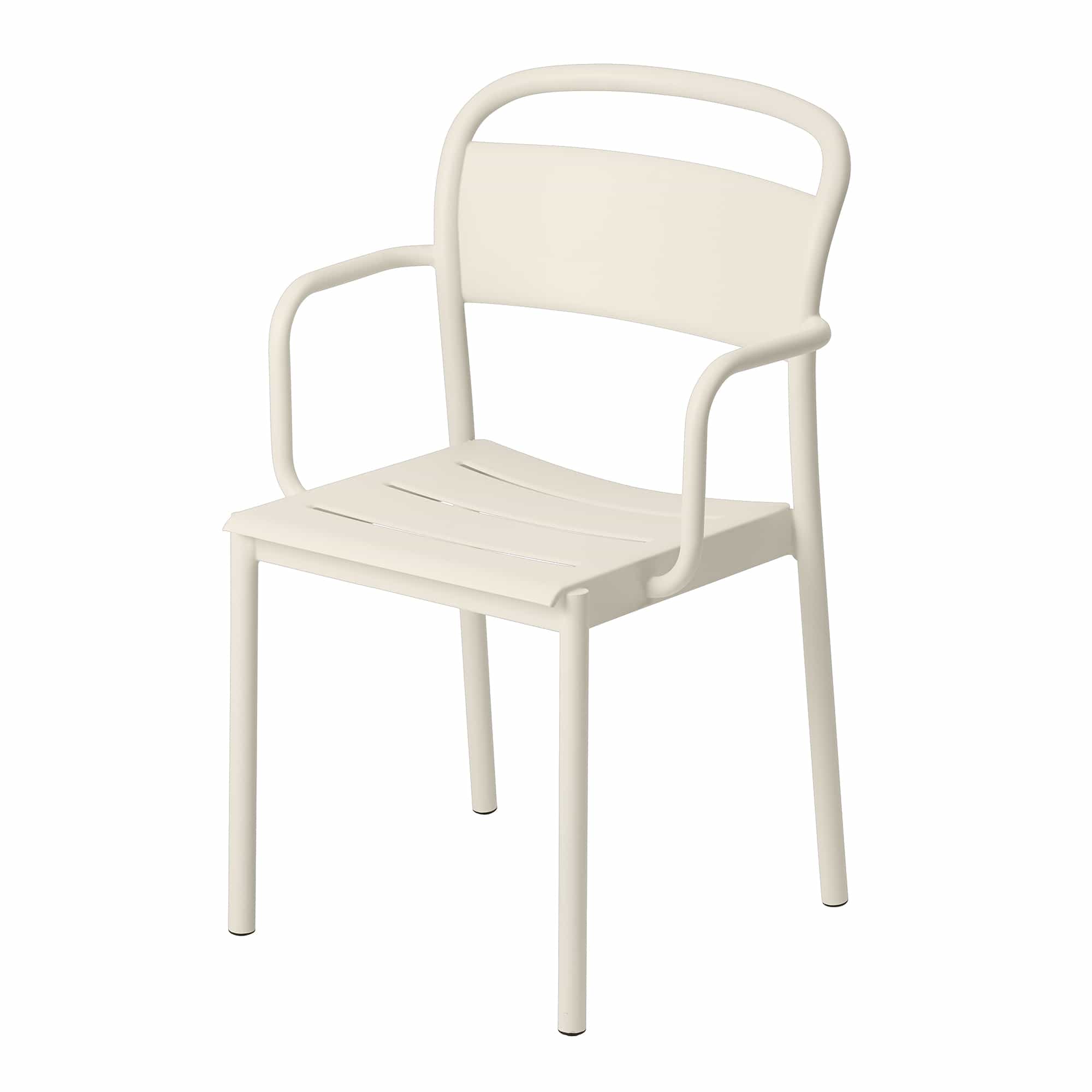 Linear Steel Armchair Off White