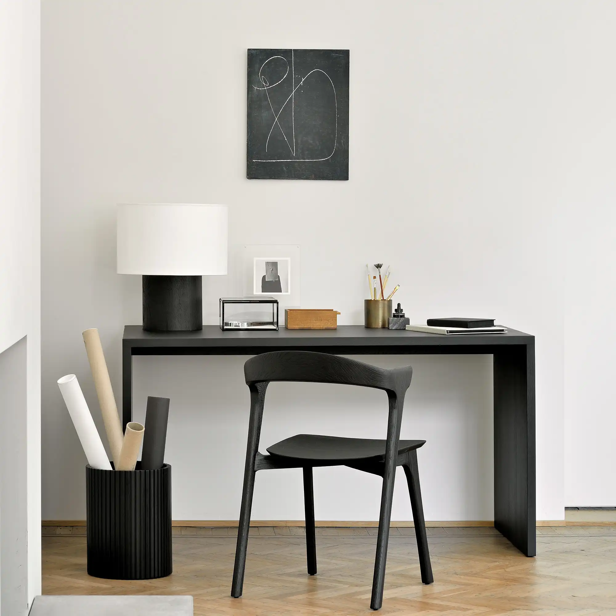 U Desk Black Oak