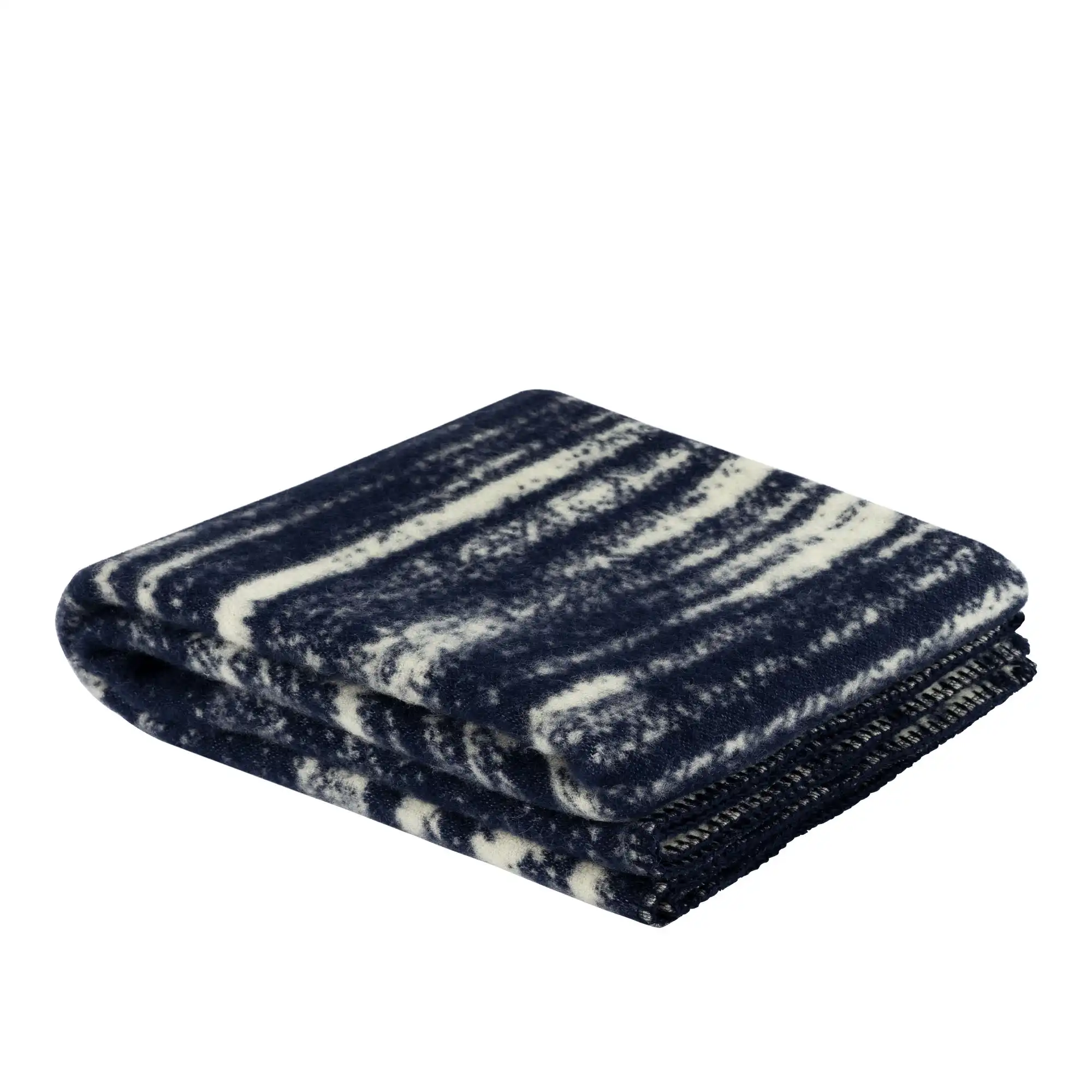 Glitch Throw Pale Lemon/Navy Blue