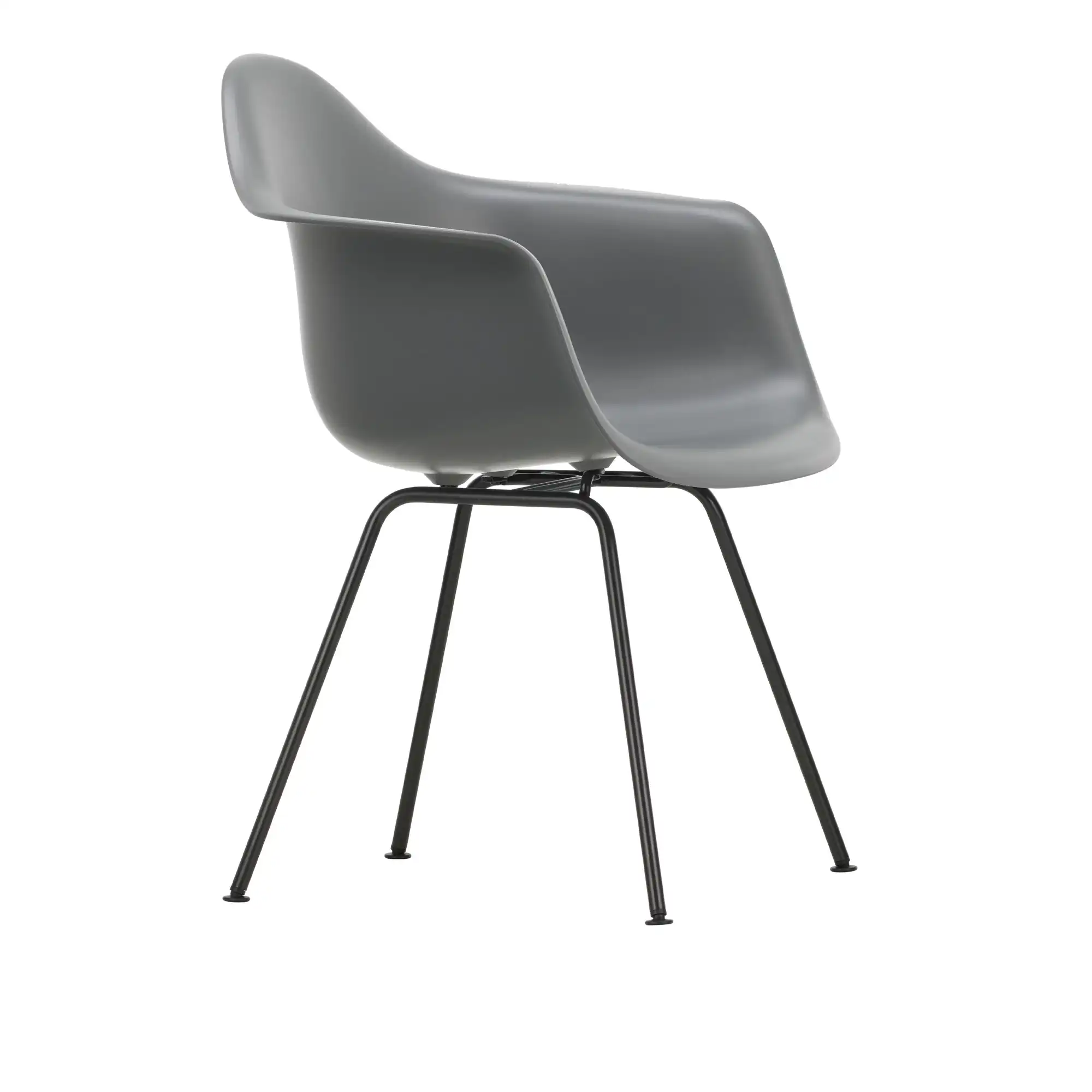 Eames Plastic Armchair DAX - 56 Granite Grey - Basic Dark Base