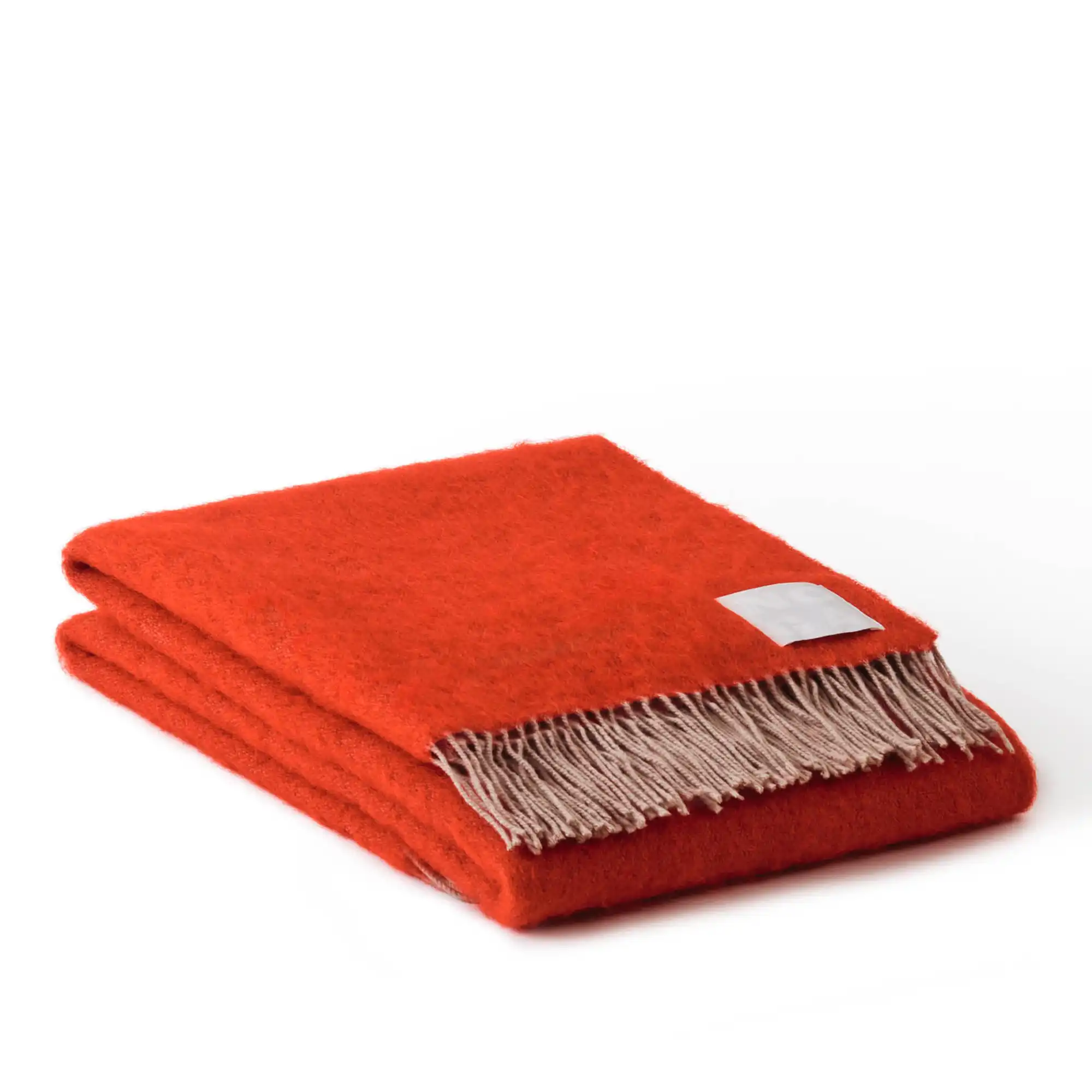 Merino Mohair Throw Venetian Red