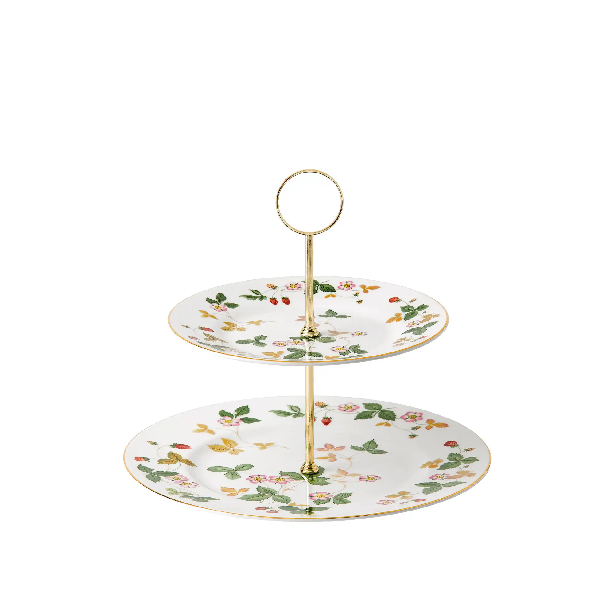 Wild Strawberry Two Tier Cake Stand