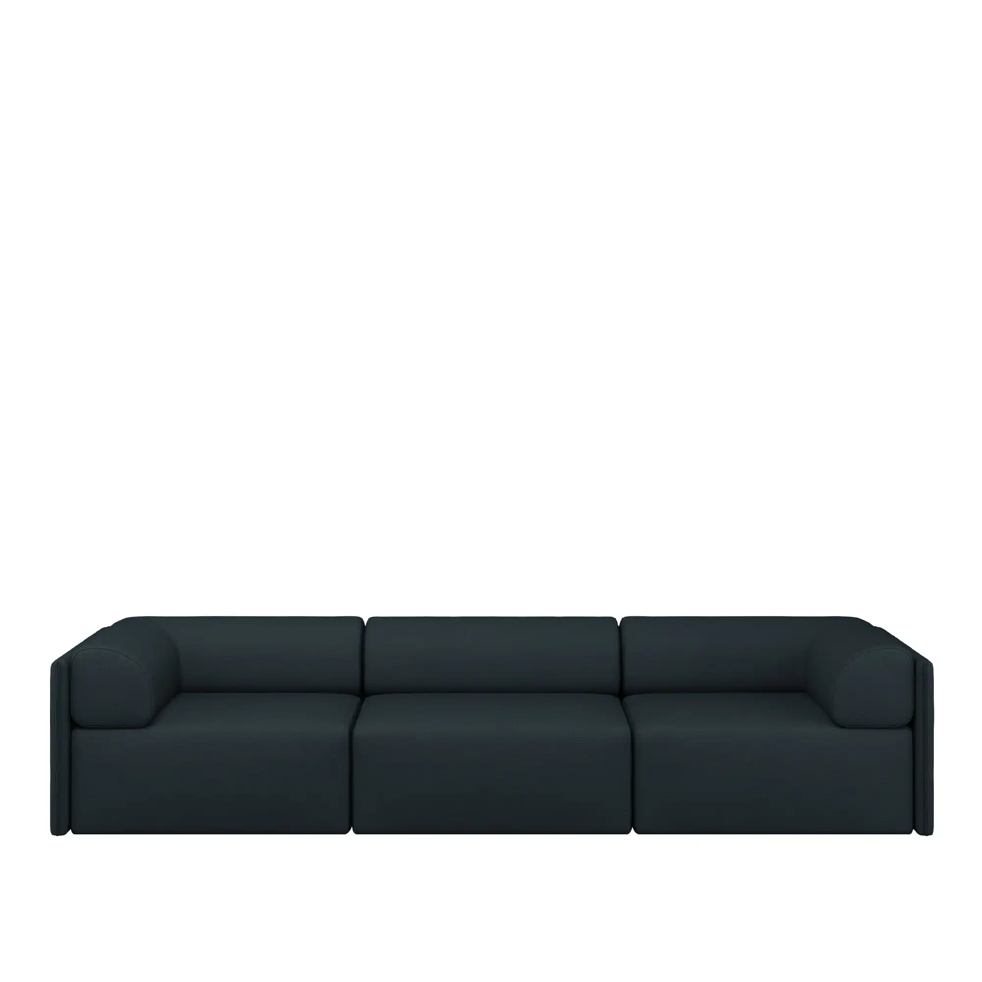 Palo Block 3-seater Sofa Low Back with Armrests