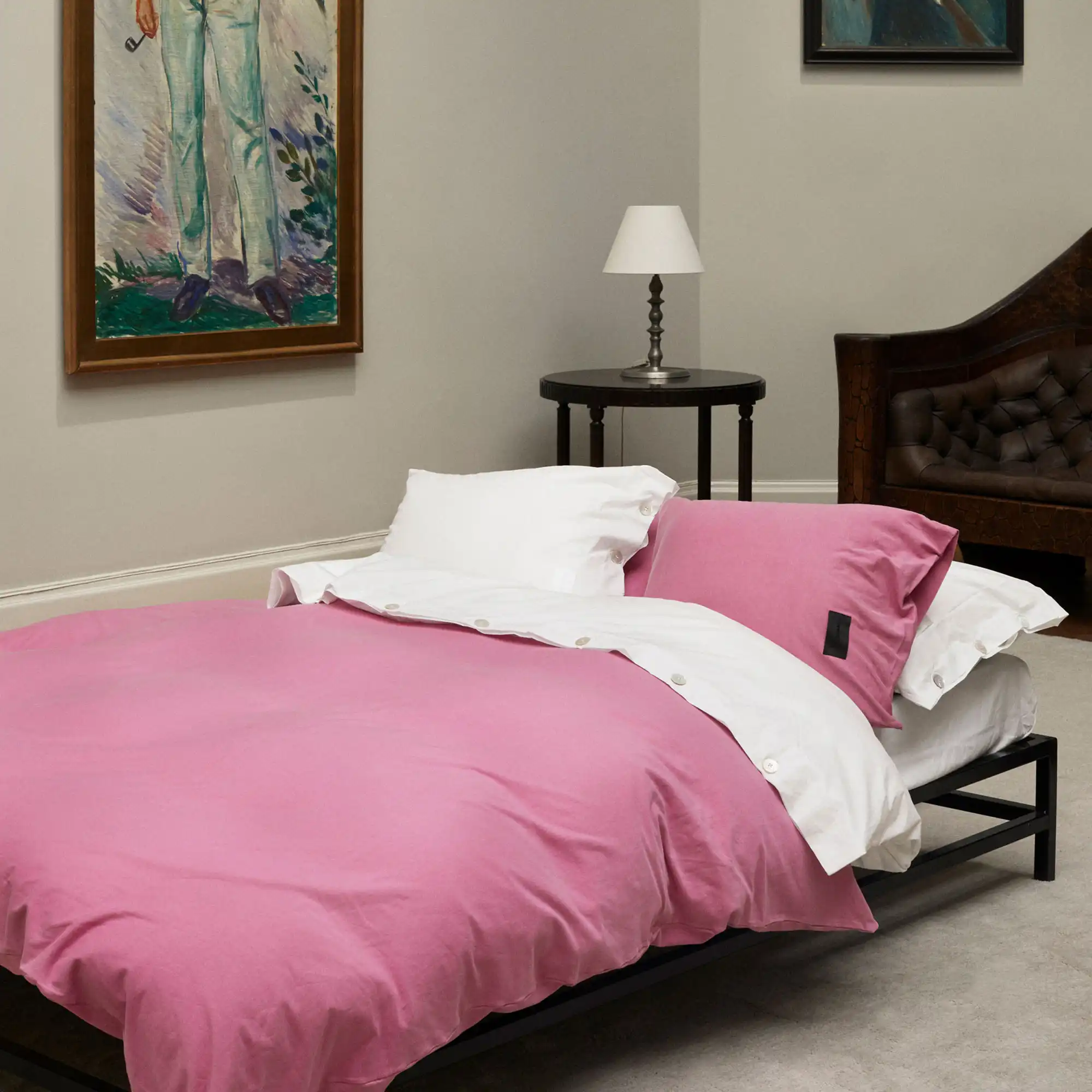 Nude Duvet Cover Jersey - Washed Orchid Pink