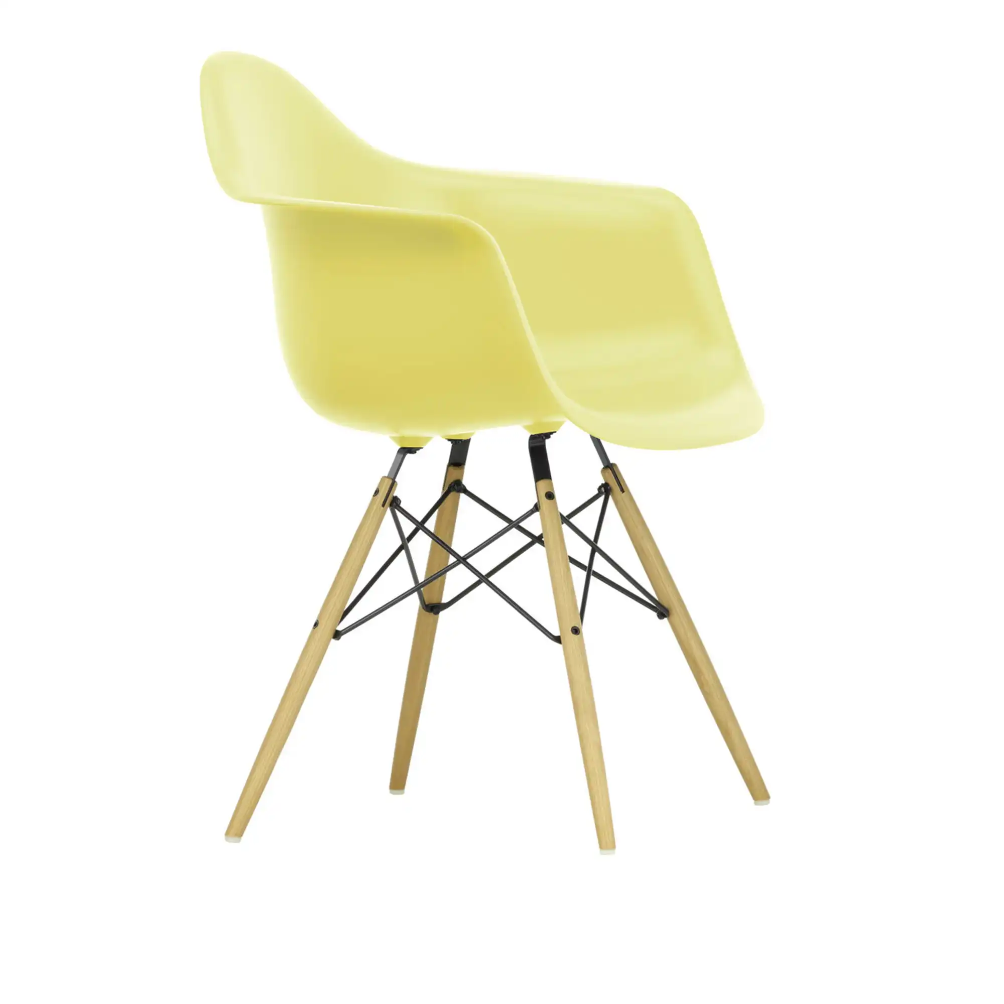 Eames RE Plastic Armchair DAW 92 Citron, Ash Honey Tone