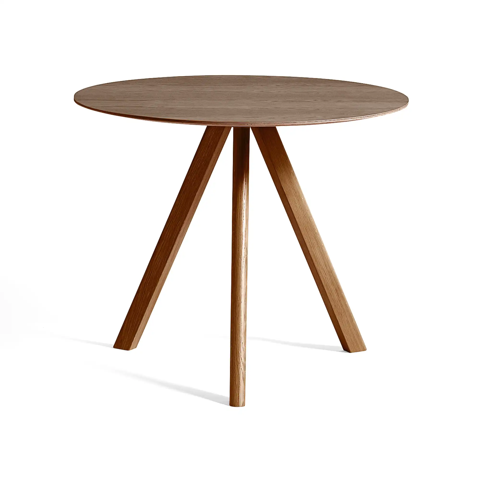 CPH20 2.0 Table Lacquered Walnut Frame Ø90 X H74  Lacquered Walnut Tabletop Dark Lacquered Edge